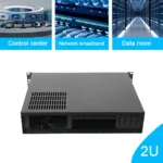 2U Chassis Aluminum Panel Ultra Short Industrial Control Server Chassis Data Storage Motherboard Server Case - Image 3