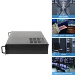 2U Chassis Aluminum Panel Ultra Short Industrial Control Server Chassis Data Storage Motherboard Server Case - Image 9